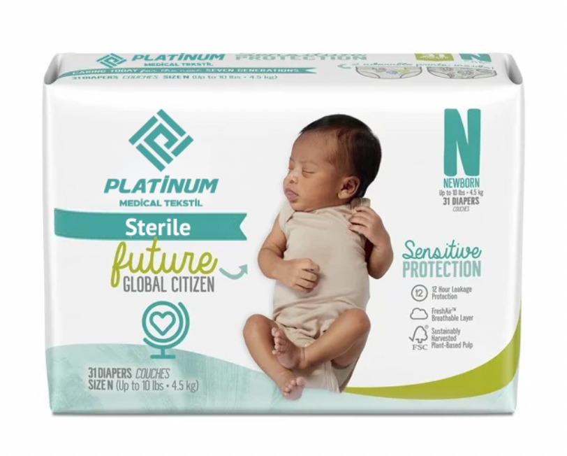 Sterile newborn diapers
